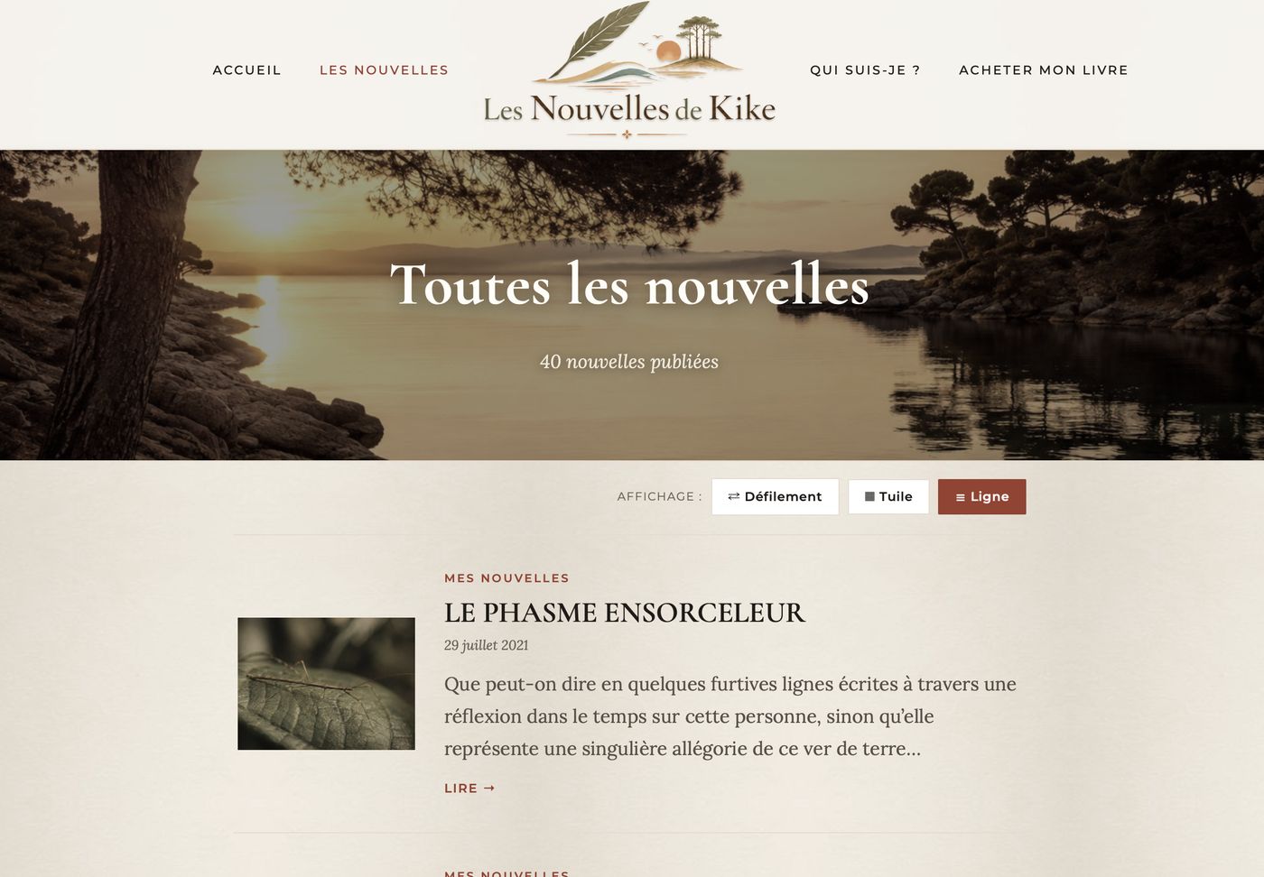 Nouveau site — nouvelles